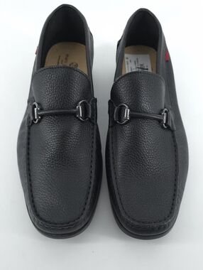 Marc Joseph New York Clarkson Street Bit Loafer Pebbled Black Leather Size 12